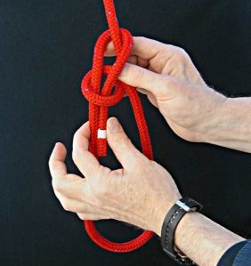 A Bowline tied with your left hand