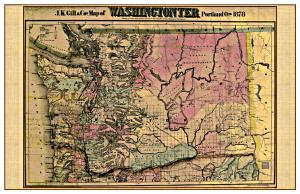 Washington State Map - 1878